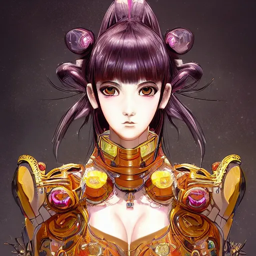 Prompt: hinata hyuga studio portrait of legitimate kind colorful female divine mech paladin transformers absurdly beautiful, elegant, young sexy elegant woman, super fine surreal detailed facial illustration by kim jung gi, iraq nadar, intricate lines, clear focus, vivid colors, matte, octopath voyager, final fantasy, unreal engine highly rendered, global illumination, radiant light, intricate environment