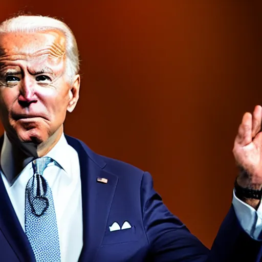 Image similar to joe biden with glowing laser eyes