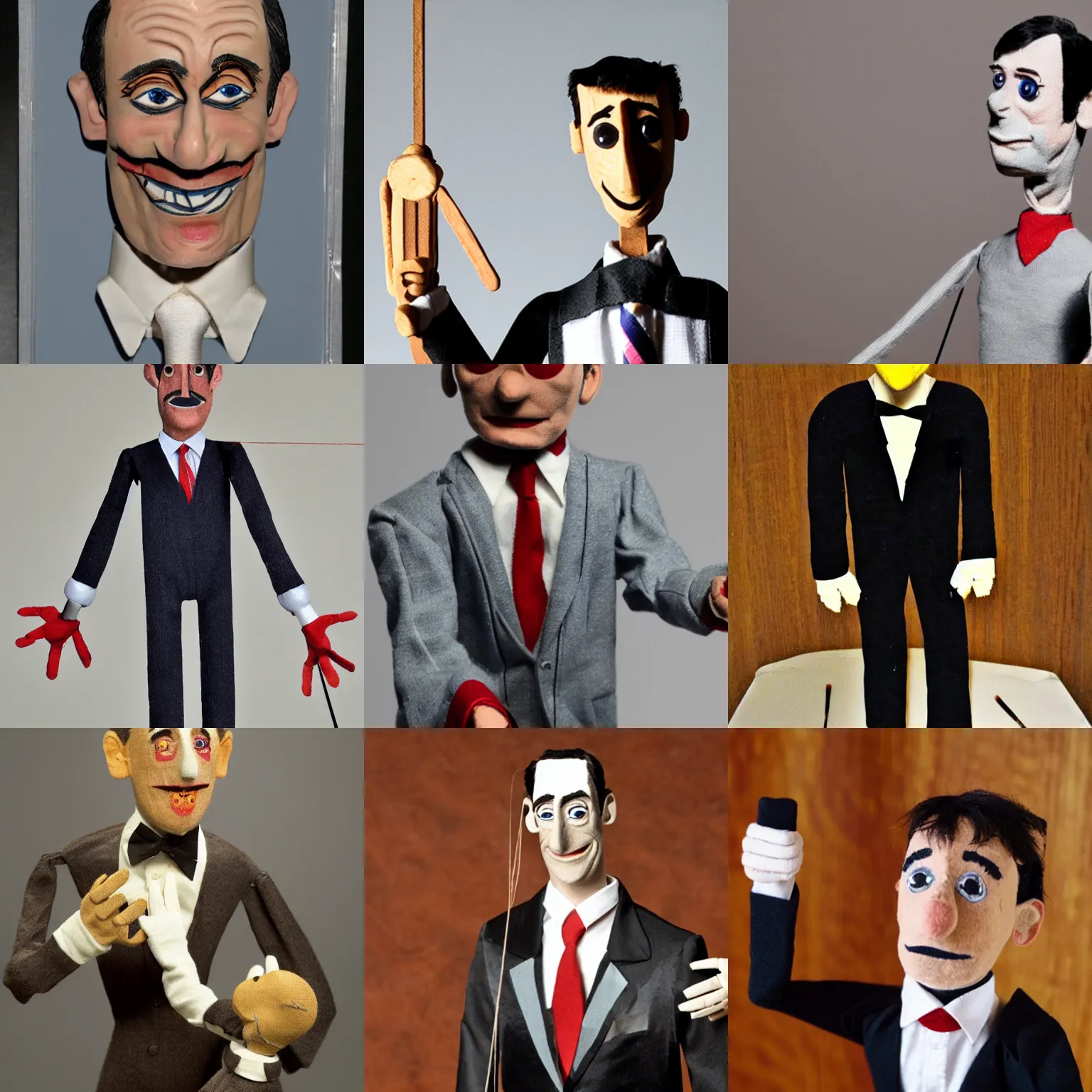 Prompt: a john hamm marionette