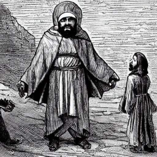 Image similar to dwarf muslim converts to christianity. 988 A. D.