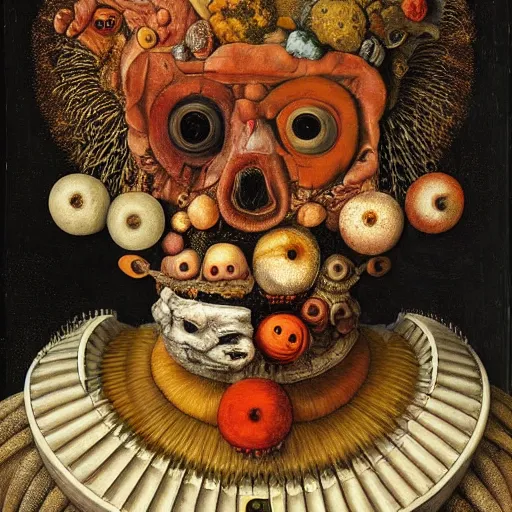 Image similar to Liminal space in outer space by Giuseppe Arcimboldo