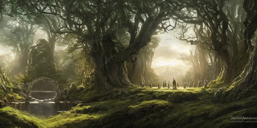 Image similar to symmetry!! lord of the rings the shire scenery landscape, highly detailed, perfect lighting, perfect composition, 4 k, artgerm, derek zabrocki, greg rutkowski