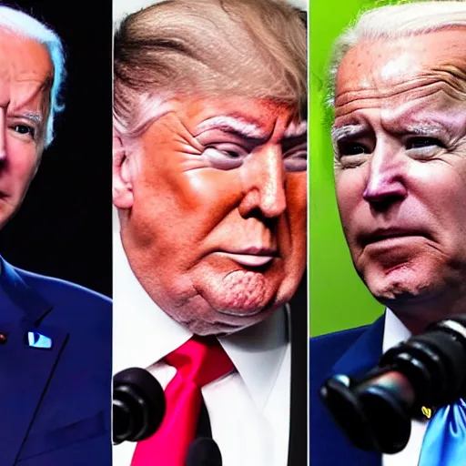 Prompt: joe biden rap battling donald trump