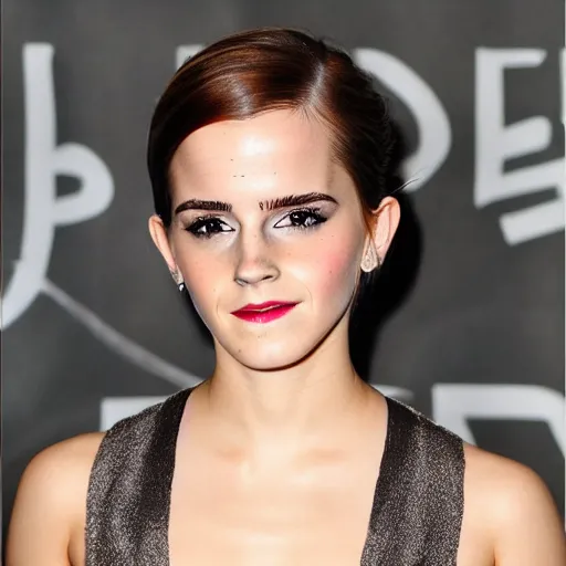 Image similar to emma watson Heavy Contour makeup look eye shadow smokey eyes fashion model face by artgem