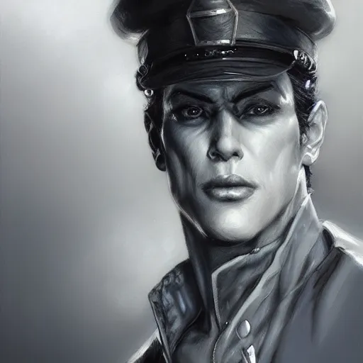 Image similar to Jotaro Kujo, closeup character portrait art by Donato Giancola, Craig Mullins, digital art, trending on artstation