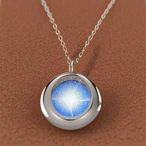 Prompt: a silver sagittarius constellation necklace pendant, 3 d rendering, style of swarovski, elegant, noble, stylish