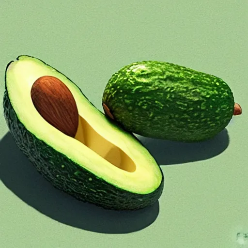 Prompt: mr. cucumber murdering mr. avocado with a spoon, pixar, cgsociety, studio ghibli