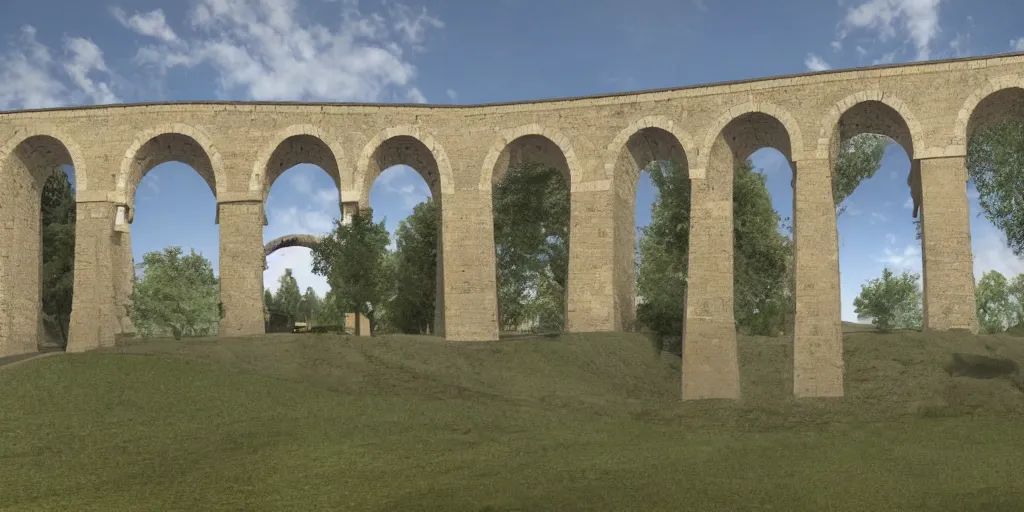 Image similar to 2 d projection of the aqueduct front view