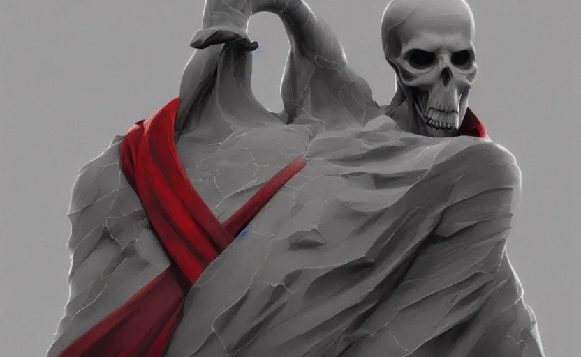 Prompt: marble statue of the grim reaper, soft grey and red natural light, intricate, digital painting, artstation, concept art, smooth, sharp focus, illustration, art by greg rutkowski and luis rollo and uang guangjian and gil elvgren, symmetry!