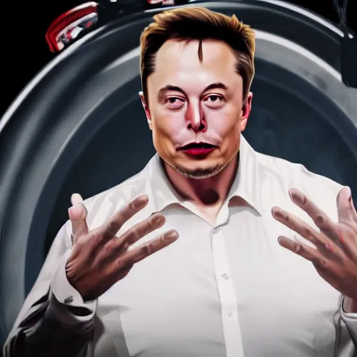 Prompt: Elon Musk in A biker gang very detail4K quality super realistic