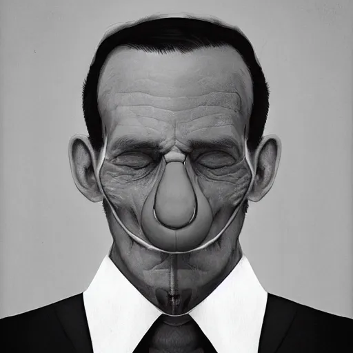 Image similar to portrait of character with his nose removed with his nose removed with his nose removed with his nose removed with his nose removed with his nose removed, by Greg rutkowski