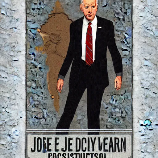 Image similar to Joe Biden in Disco Elysium, character portrait, elegant, digital art