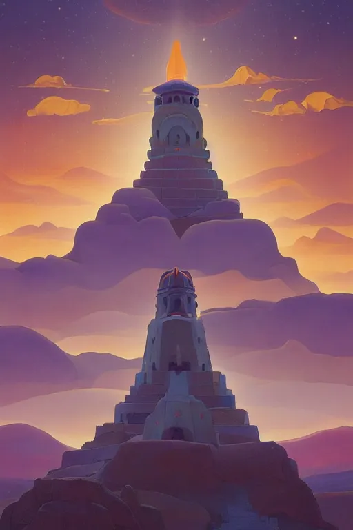 Image similar to glorious painted belltower of the sun and the lost stars, by Sylvain Sarrailh and Nicholas Roerich, dramatic cinematic lighting , beautiful colorful tilework, ornate architecture, smooth, sharp focus, extremely detailed