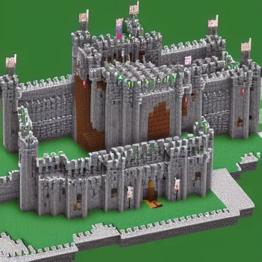 Image similar to minecraft castle