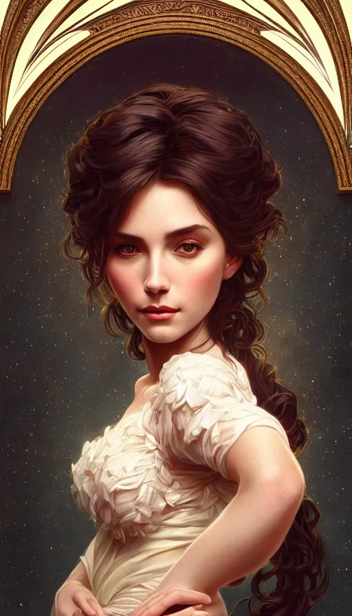 Image similar to perfectly-centered-Portrait of a most beautiful woman it the world, intricate, highly detailed, digital painting, artstation, concept art, smooth, sharp focus, illustration, Unreal Engine 5, 8K, art by artgerm and greg rutkowski and alphonse mucha