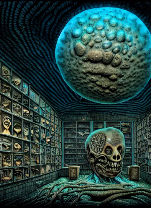 Prompt: detailed image of a creepy natural museum in the deep space by richard corben, rich deep colors. masterpiece . intricate artwork, very coherent symmetrical artwork, cinematic, hyper realism, high detail, auschwitz camp, octane render, unreal engine, 8k, Vibrant colors, Smooth gradients, High contrast, depth of field. by Katsuhiro Otomo, full body character drawing, inspired by Evangeleon, clean ink detailed line drawing, intricate detail, extremely detailed.