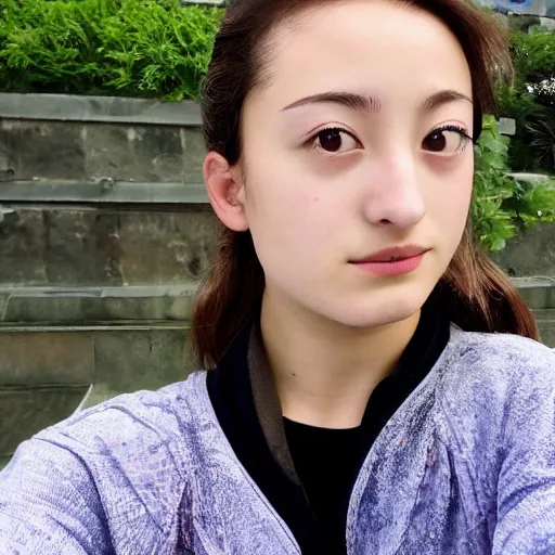 Image similar to selfie of young japanese gabriella papadakis