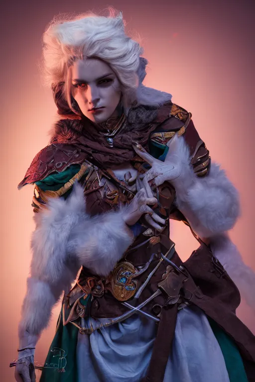 Image similar to a female DND genasi, high resolution film still, 8k, HDR colors, cosplay, studio lighting