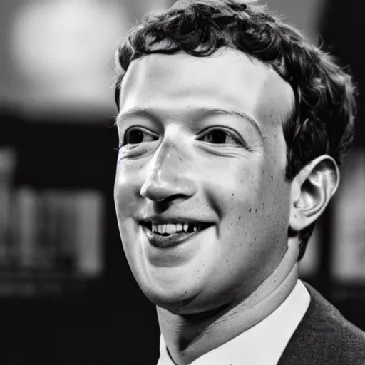 Image similar to mark zuckerberg in the twilight zone ( 1 9 5 3 )