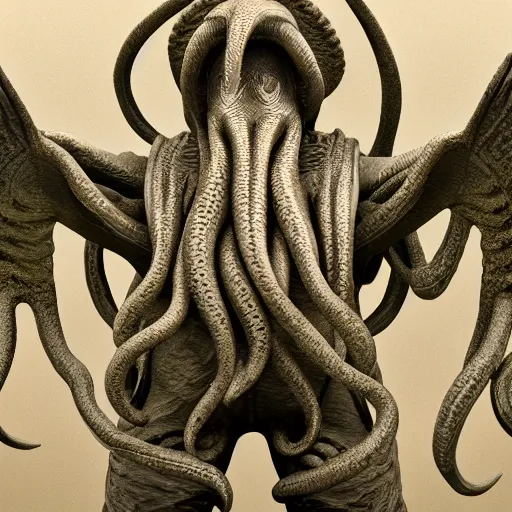 Prompt: 8 k hd detailed octane render of a statue in honor of cthulhu