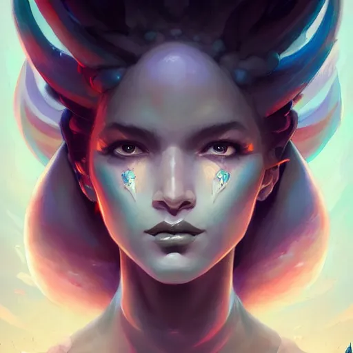 Image similar to a portrait of a beautiful emanation, art by pete mohrbacher and wlop and artgerm, digital art, highly detailed, intricate, fantasy, sharp focus, Trending on Artstation HQ, deviantart, unreal engine 5, 4K UHD image