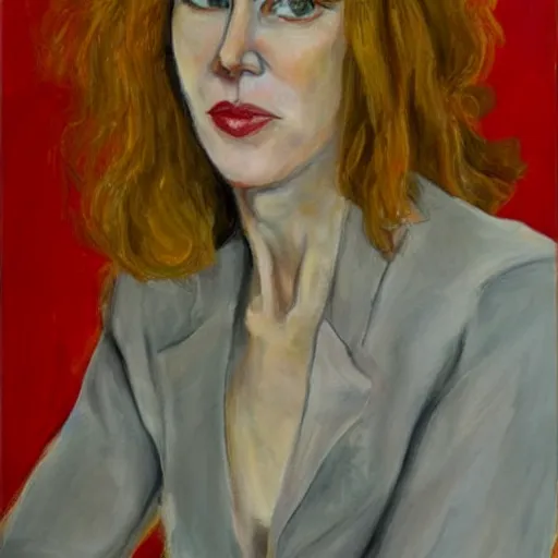 Image similar to of nicole kidman painted by lucien freud