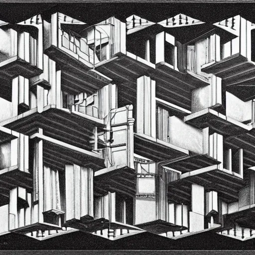 Prompt: digital art, by m. c. escher