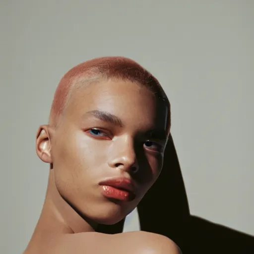 Prompt: realistic photoshooting for a new balenciaga lookbook, color film photography, photo of a beautiful blonde woman, photo in style of tyler mitchell, 3 5 mm,