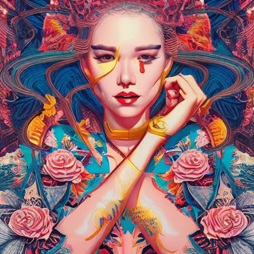 Image similar to Tristan Eaton, victo ngai, artgerm, Perfect princess