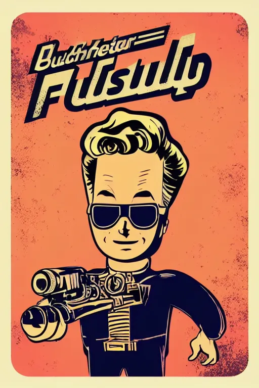 Image similar to fallout 7 6 retro futurist illustration art by butcher billy, sticker, colorful, illustration, highly detailed, simple, smooth and clean vector curves, no jagged lines, vector art, smooth andy warhol style