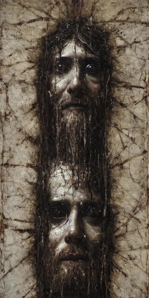 Image similar to jesus christ on the cross, by nicola samori, painting, 8 k, high detail