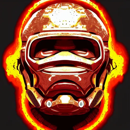 Image similar to portrait of doomguy, highly detailed, centered, digital painting