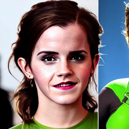 Image similar to Emma Watson as She Hulk