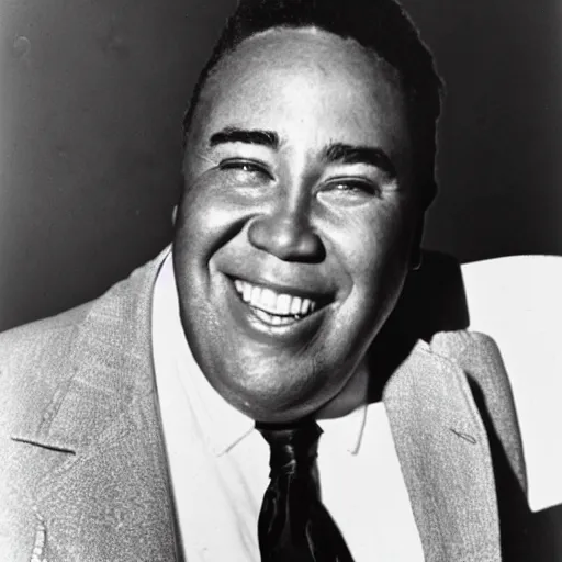 Prompt: realistic photo of charlie parker at age 7 6, smiling, black and white