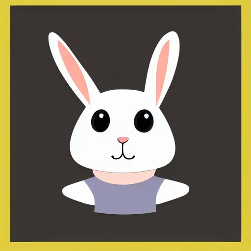 Prompt: digital illustraton of a bunny rabbit inside a pocket of a shirt