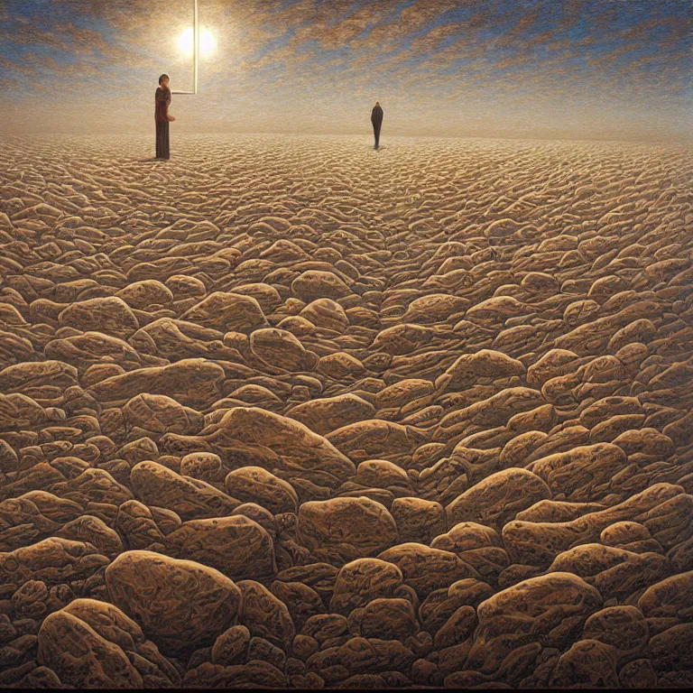 Prompt: the light in my eye has left. by jeffrey smith, oil on canvas