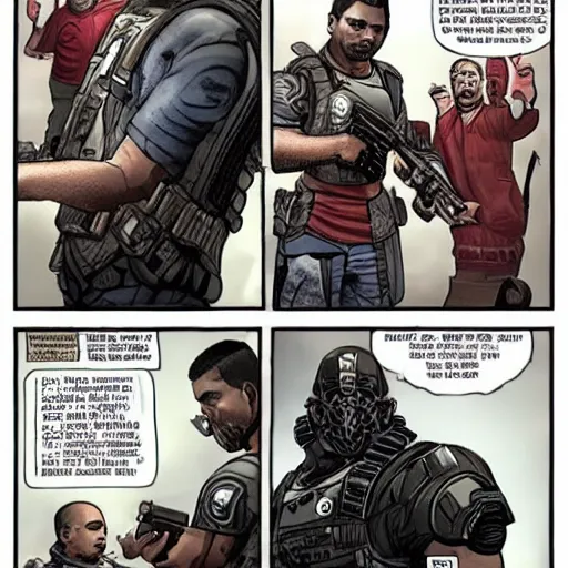 Prompt: young, immortal super soldier Ghandi in Gears of War and boy is he MAD!