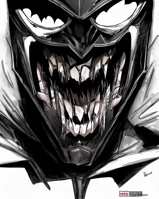 Image similar to the batman who laughs, comic strip style, dynamic lighting, fantasy concept art, trending on art station, stunning visuals, creative, cinematic, portrait, ultra detailed