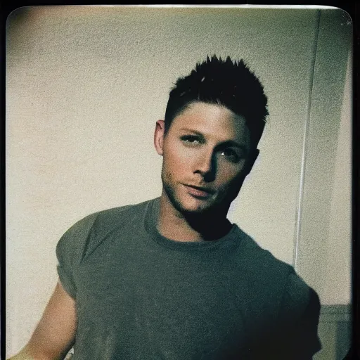 Prompt: polaroid of jensen ackles