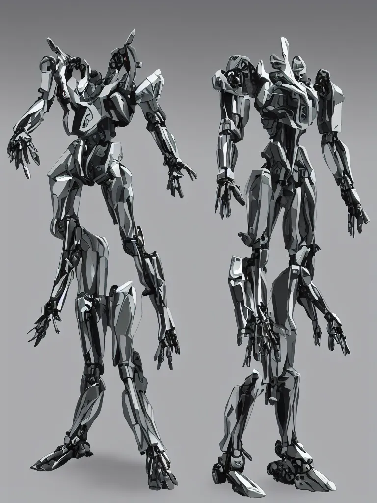 Image similar to full body full height, elegant alien mecha character model, default pose. super high resolution photo. symmetrical. orthographic front view.