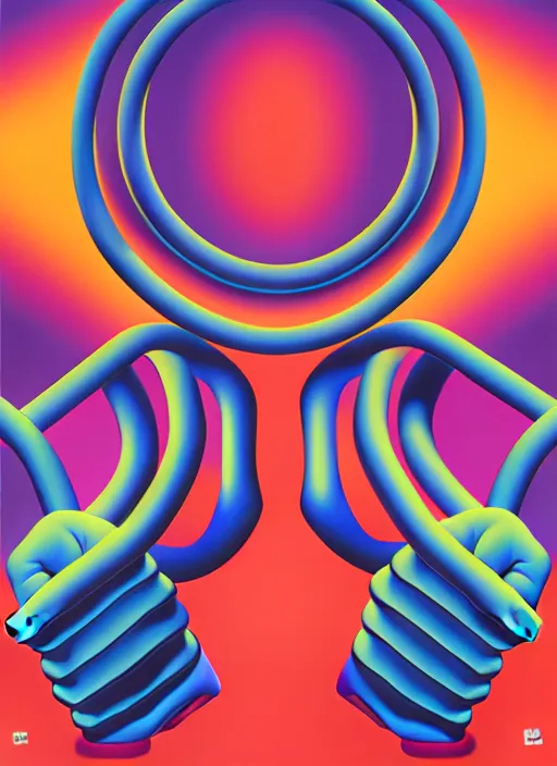 Image similar to handcuffs by shusei nagaoka, kaws, david rudnick, airbrush on canvas, pastell colours, cell shaded, 8 k