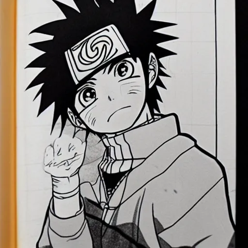 Japanese Manga - Naruto Drawing by Ritu Mullur
