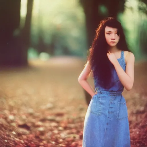 Image similar to a young woman is posing for a photograph, petzval lens. featured on flickr, art photography, photo taken with provia,