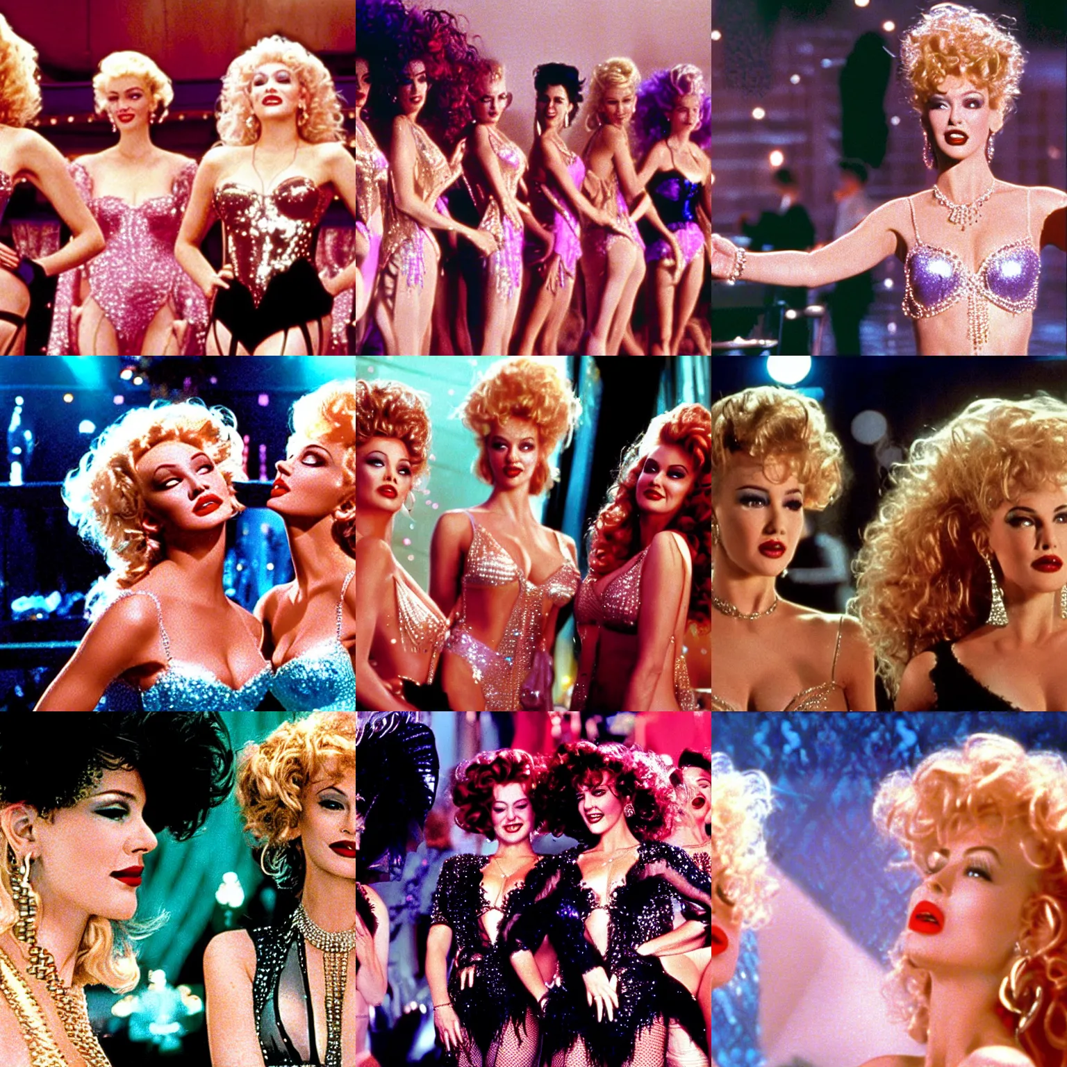 Prompt: a film still from showgirls ( 1 9 9 5 )