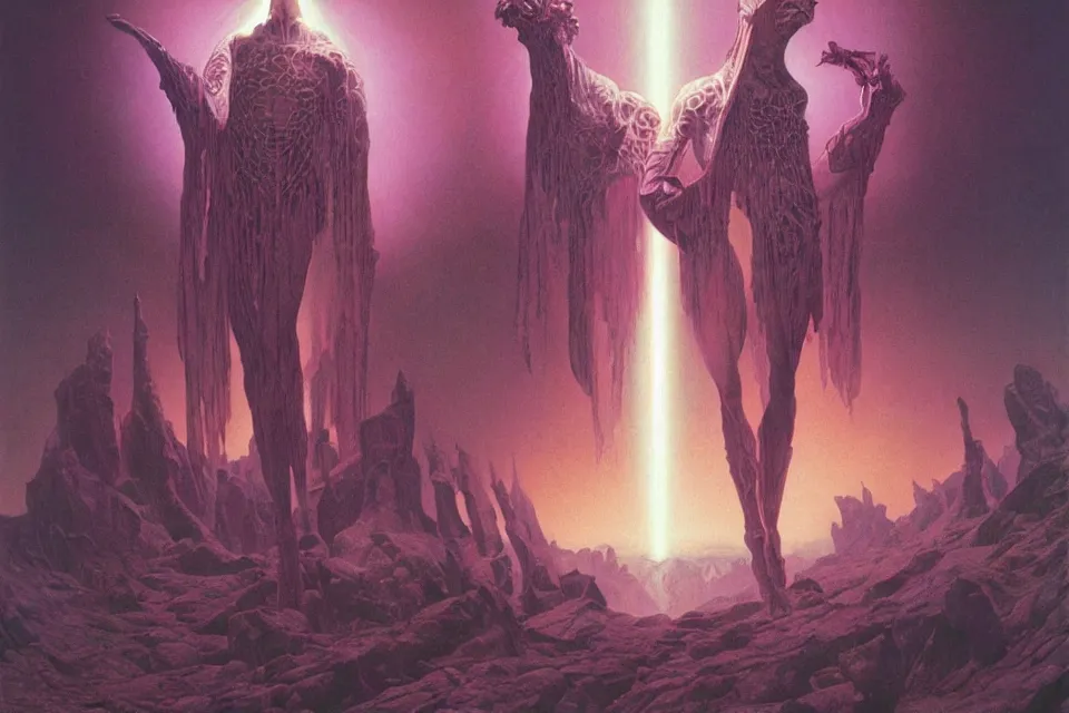 Image similar to divine light, wayne barlowe.