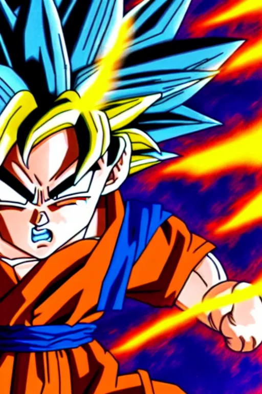 Prompt: goku making a spirit bomb, high resolution, hd, 4k, by Franklin Booth