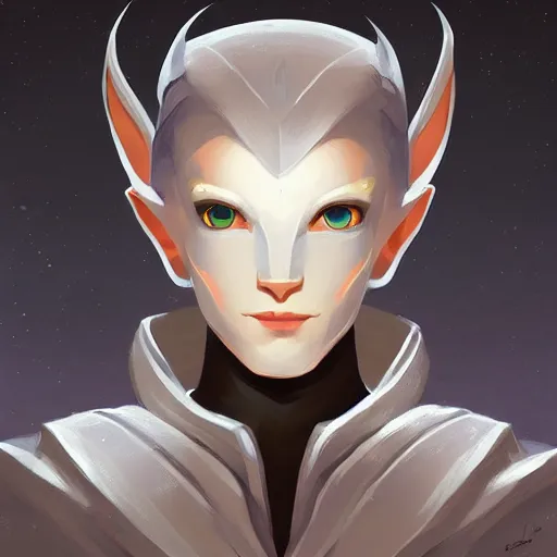 Image similar to face icon stylized minimalist, handsome snow elf with albino skin, ornate silver armour, androgynous cape, moonlight snow, loftis, cory behance hd by jesper ejsing, by rhads, makoto shinkai and lois van baarle, ilya kuvshinov, rossdraws global illumination