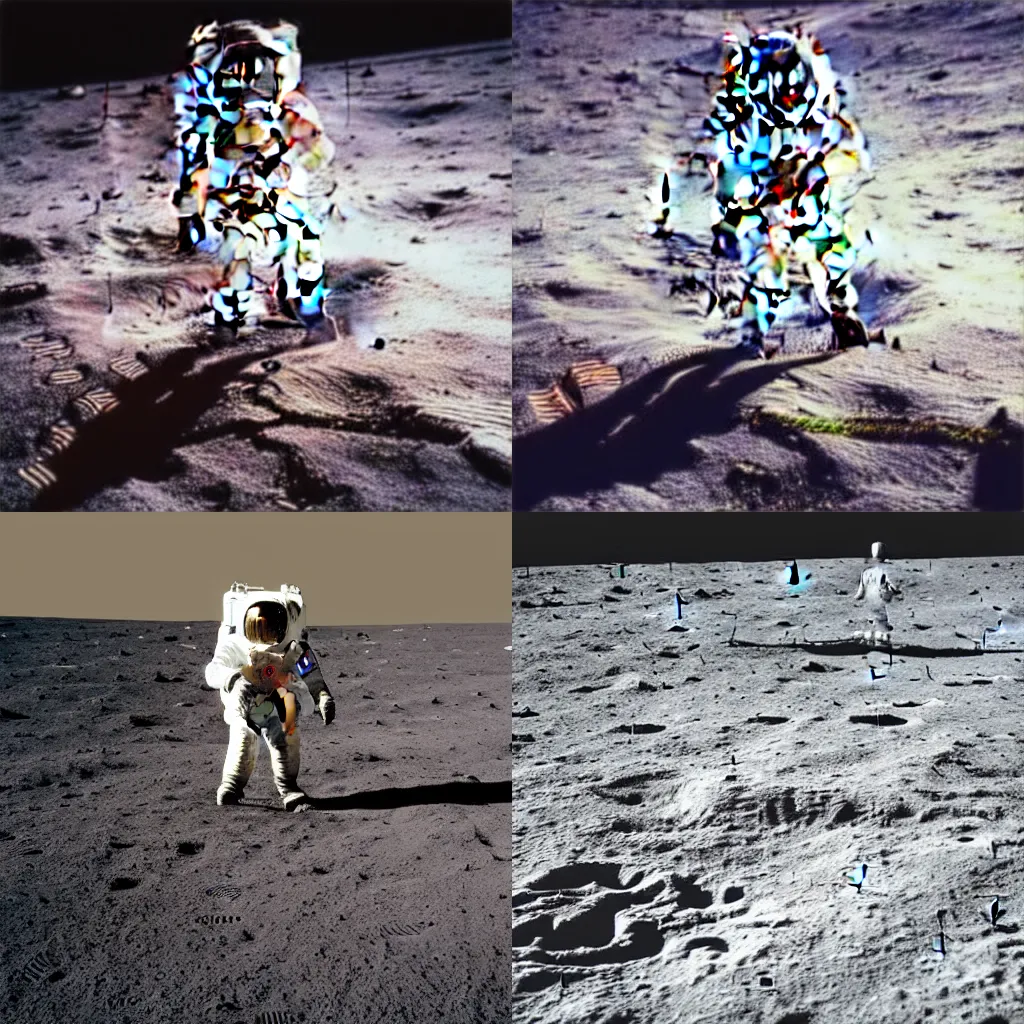 Prompt: the moon landing