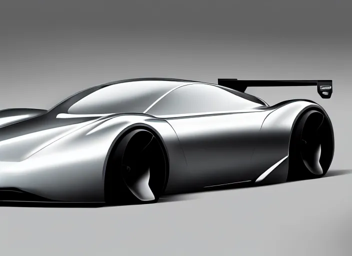 Prompt: a sports car design based on nissan sports cars, concept car, mirrors, symmetry, by ash thorp