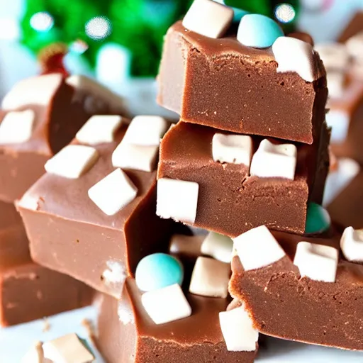 Prompt: gingerbread house fudge